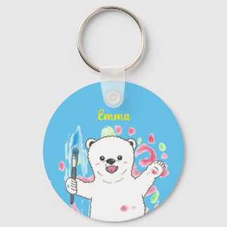 Urso Polar Bonito Chaveiro