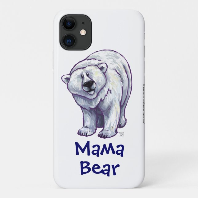 Urso Polar Bonito para capas de iphone de Casaco-M (Verso)