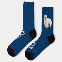 Urso Polar Branco no Alasca Azul
