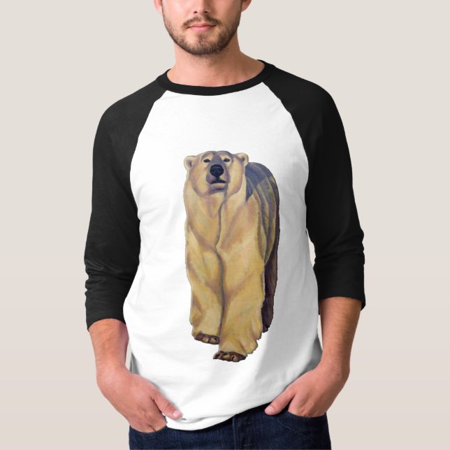 Urso Polar Camisa Urso Polar Arte Baseball Jersey (Frente)