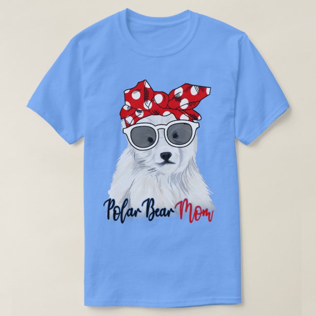 Urso Polar Camisa Urso Polar Mãe Bandana (Frente do Design)