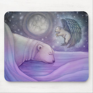 Urso Polar com Mouse Pad de Anjo