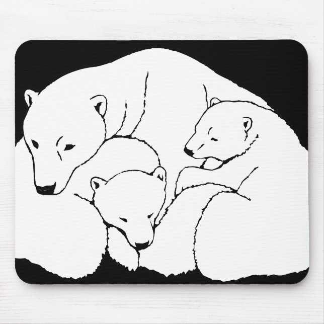 Urso Polar & Cubs Mousepad (Frente)