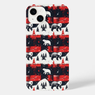 Urso Polar das Xadrezes de Buffalo Vermelho