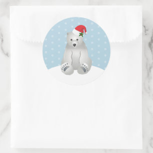 Urso Polar dos Adesivos de Natal