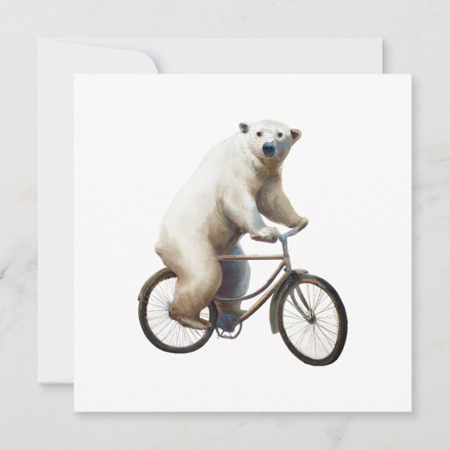 Urso Polar Na Bicicleta (Frente)