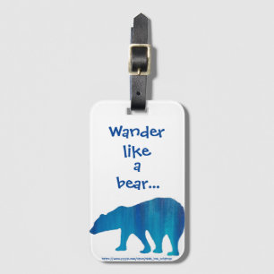 Urso Polar na Etiqueta de Bagagem Blues