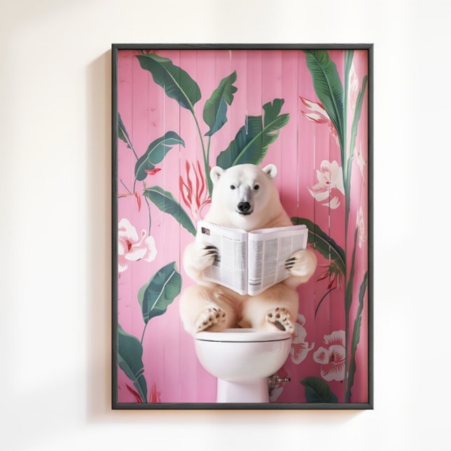 Urso Polar na Impressão de Vaso Sanitário, Impress (Criador carregado)