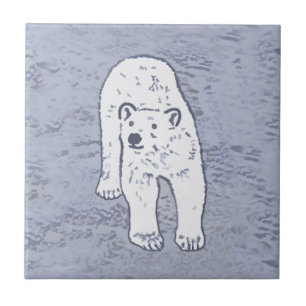 Urso Polar na Pintura do Gelo - Arte Original da V