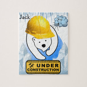 Urso Polar quebra-cabeça Sob Nuvens De Construção