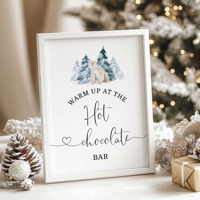 Urso polar Quente na Poster de bar de chocolate qu (Criador carregado)