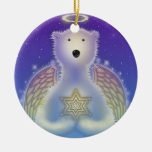 Urso Polar Segurando Enfeite de Estrela