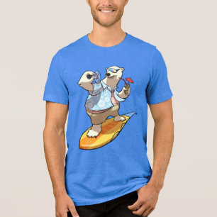 Urso Polar Surfista Engraçado Coquetel & Cartoon d
