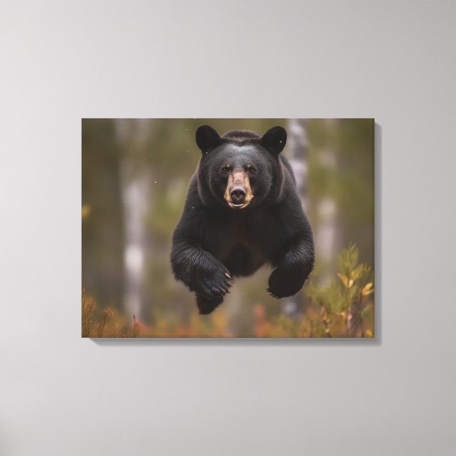 Urso Preto de Muro de canvas (Frente)