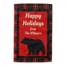 Urso Preto Xadrez Vermelho Personalizado