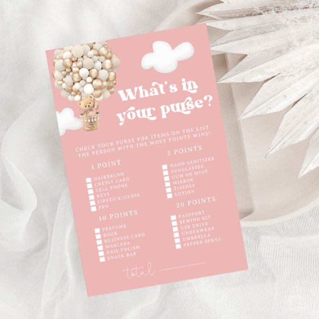 Urso Rosa, o que há no jogo do Chá de fraldas da b (Criador carregado)