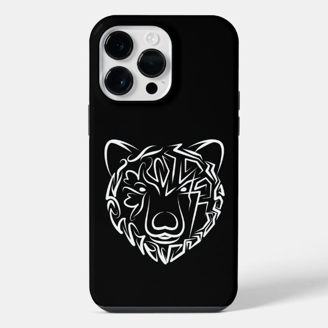 Urso Tribal Negro e Branco (Verso)