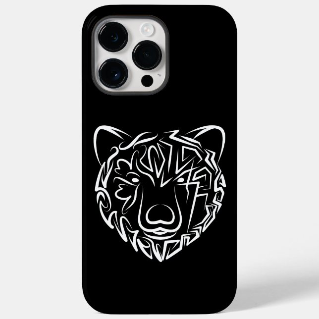 Urso Tribal Negro e Branco (Verso)
