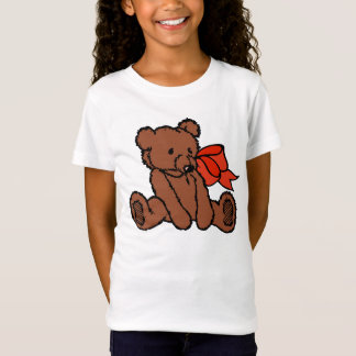 urso ursinho doce camisa de menina.