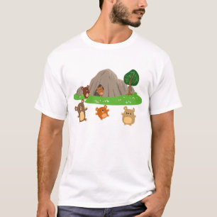 Ursos bonitos de desenho em camiseta