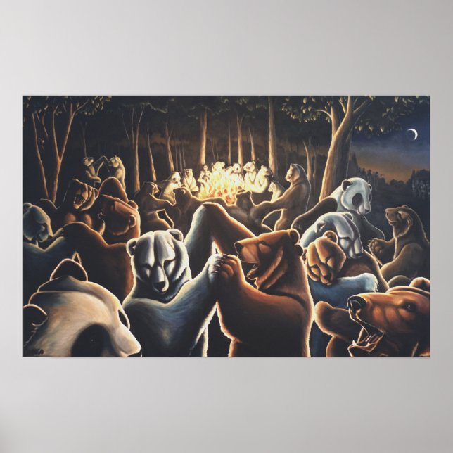 Ursos Dançantes Impressões de Arte Ursos Posters (Frente)