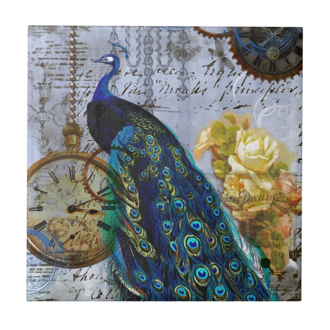 Ursos de Relógio de Rosa Amarelo-de-Peacock (Frente)