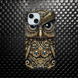 Ursos e Coruja de Metal Steampunk