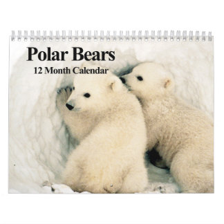 Ursos Polares - Calendário de 12 Meses