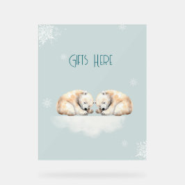 Ursos Polares Com Chá de fraldas Gêmeo Dormindo