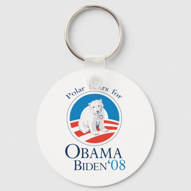Ursos Polares para Obama Chaveiro (Frente)