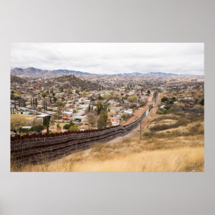 US-Mexican Border Wall Photograph Poster