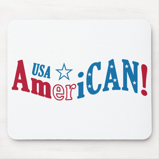 USA AmeriCAN! mousepad personalizado (Frente)