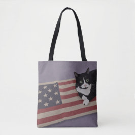 USA Cat Tote Bag