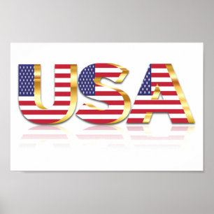 USA Flag Poster United States of America