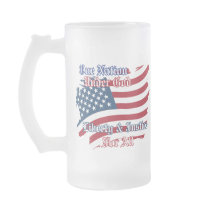 USA One Nation under God Caneca de cerveja Mug