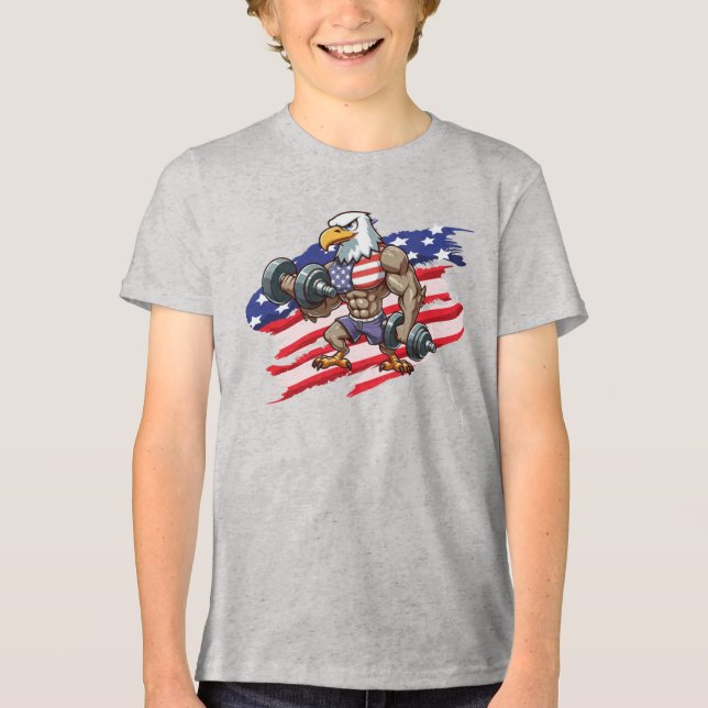 USA/patriotic weightlifting bald eagle (Frente)
