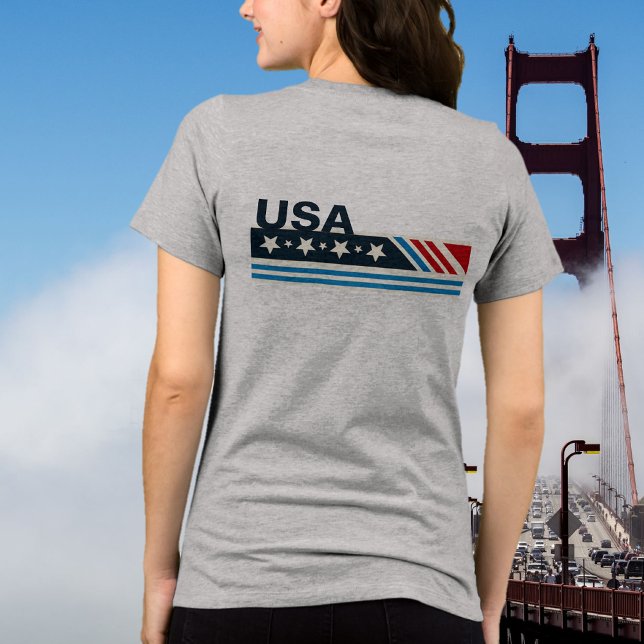 USA Stars Stripes Gráfico T Shirt (Criador carregado)
