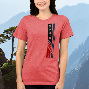 USA Stars Stripes Gráfico T Shirt
