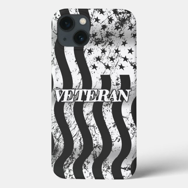 USA Veteran - branco vintage vertical (Verso)