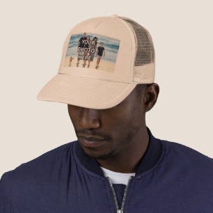 🟤USE! Boné - Camionista com Foto da Família Perso