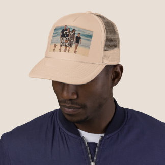 🟤USE! Boné - Camionista com Foto da Família Perso