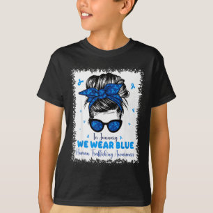 Use Camisa Janeiro Azul Conscientização sobre Tráf
