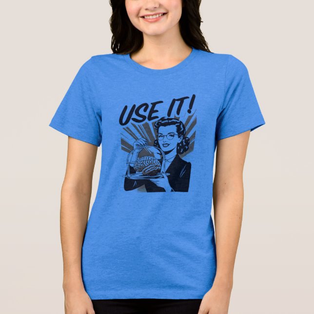 USE IT! Brain T-Shirt – Smart Minimal STEM Shirt – (Frente)