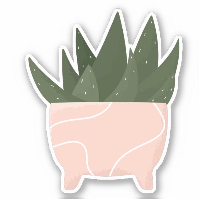 Usina doméstica verde em pote rosa adesivo transpa (Frente)