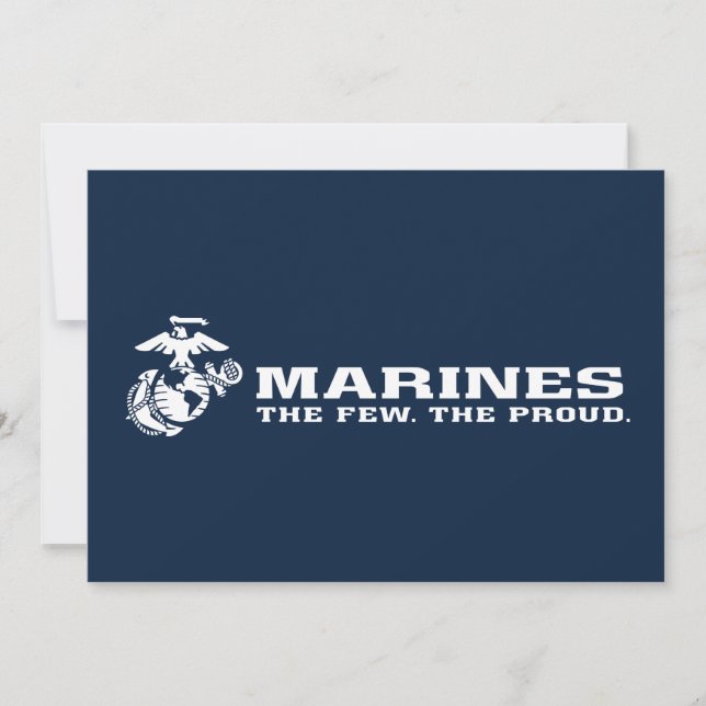 USMC O pequeno logotipo orgulhoso - Branco (Frente)
