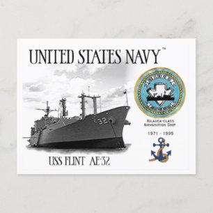 USS FLINT AE-32 AMMUNITION SHIP - Cartão postal