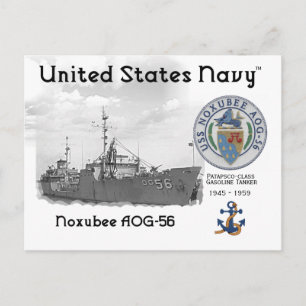 USS NOXUBEE AOG-56 GASOLINE TANKER - CARTÃO POSTAL