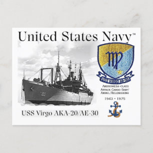 USS VIRGO AKA-20/AE-30 - CARTÃO POSTAL