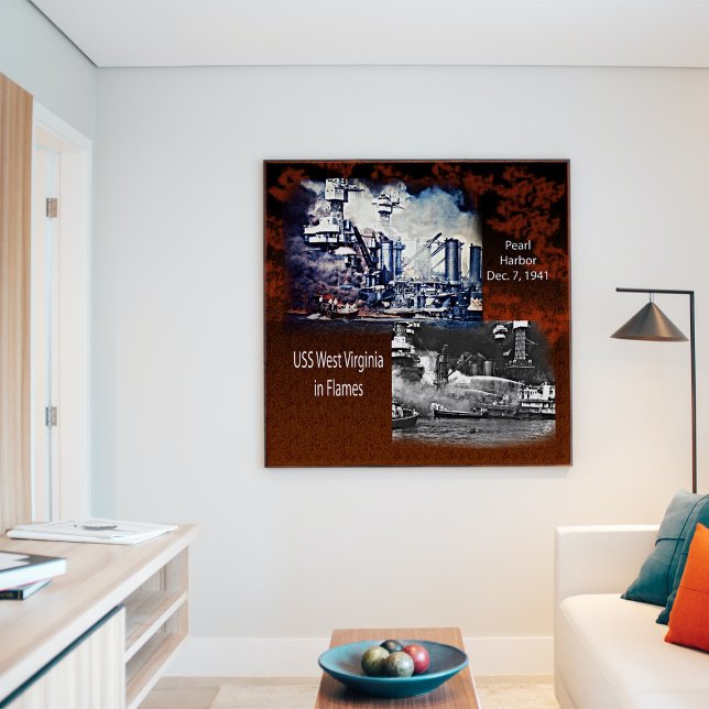USS West Virgina, Pearl Harbor Poster de 1941 (Criador carregado)