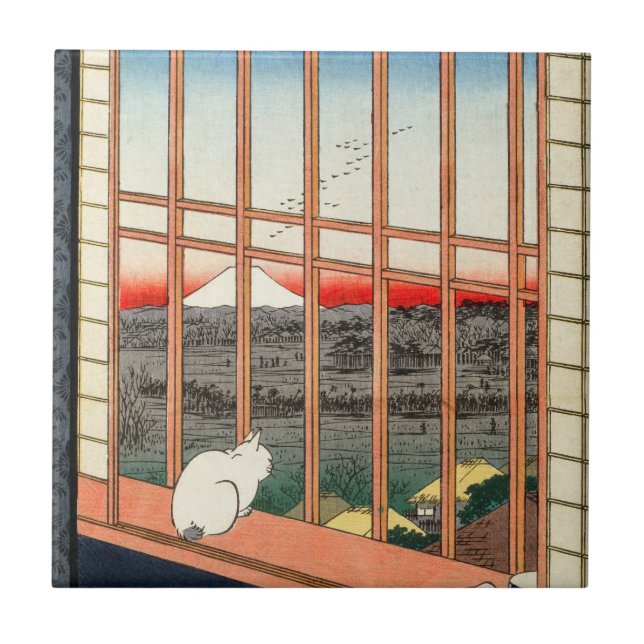 Utagawa Hiroshige - Campos de arroz Asakusa (Frente)